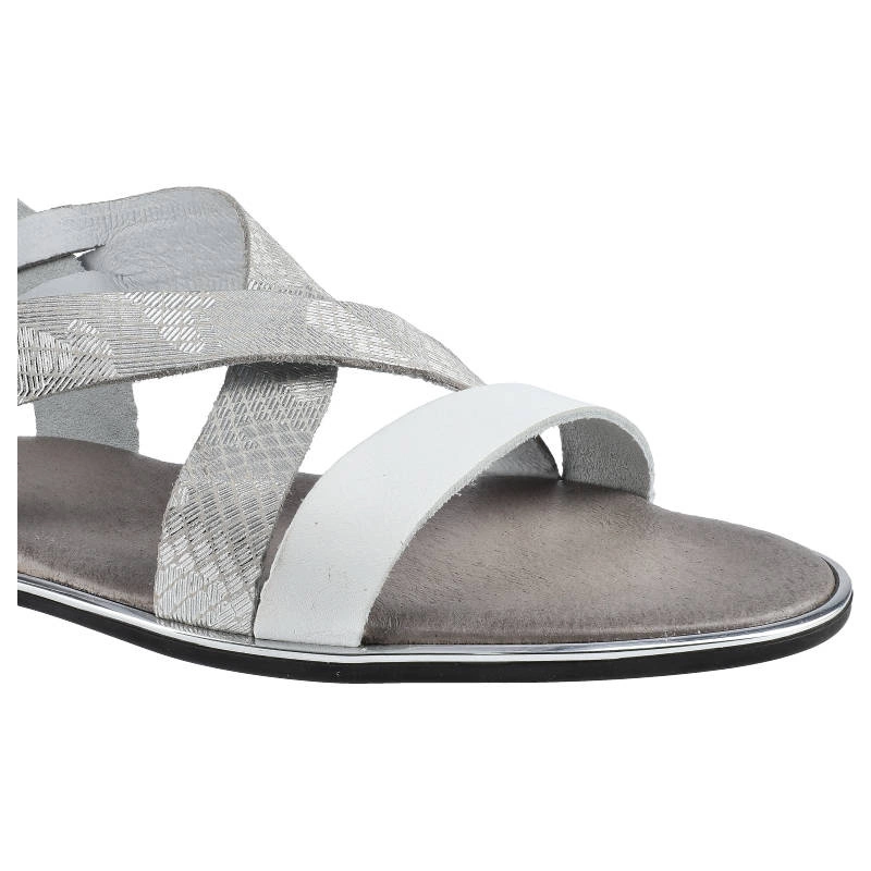 Sandále Lemar - 40033 Bf.Biały/Moro Metal Srebro