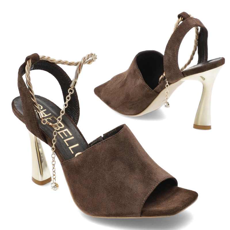 Sandále CHEBELLO - 4440_-105-000-PSK-S135 Brąz Welur