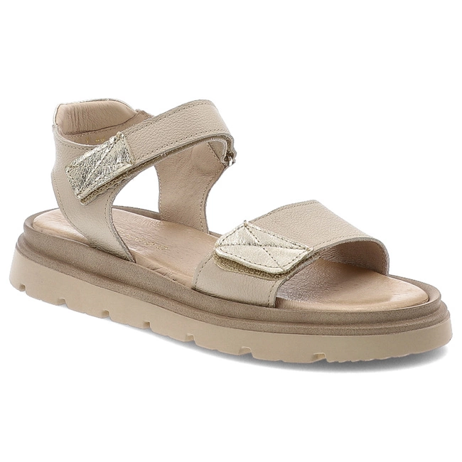 Sandále ARMODO - 40443 V.Taupe+Kryształ Złoto