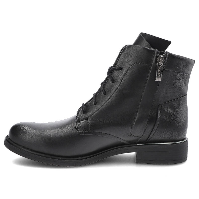 Šnúrovacie Členkové Topánky Pollonus - 5-1005-001 Czarny Lico