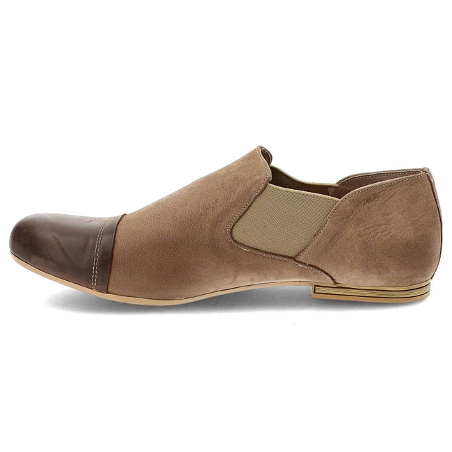 Poltopánky Karino - 0961/008-P Jasny Brązowy/Ciemny Brązowy