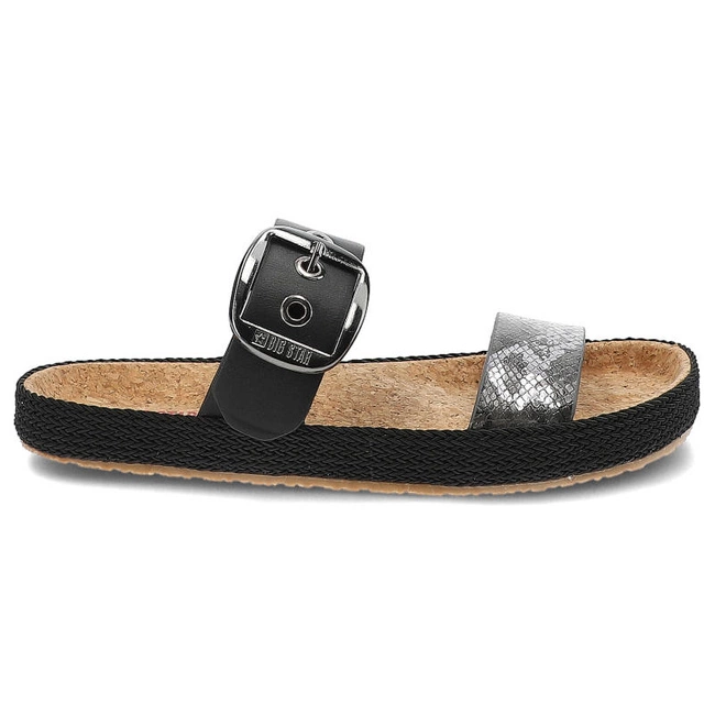 Šľapky Big Star - JJ274726 Czarny Wąż