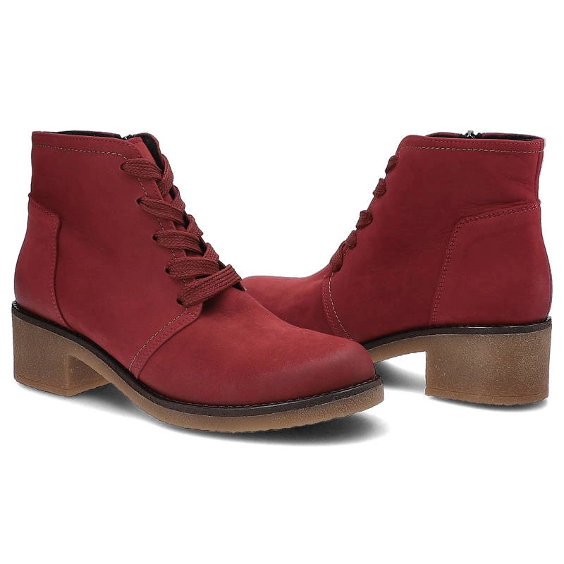 Členkové Topánky Gamis - 3154 Czerwony Nubuk