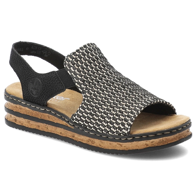 Sandále RIEKER - 62971-00 Black Combination