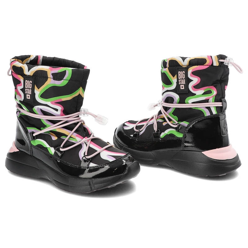 Snehule Big Star - KK374099 Czarny/Róż