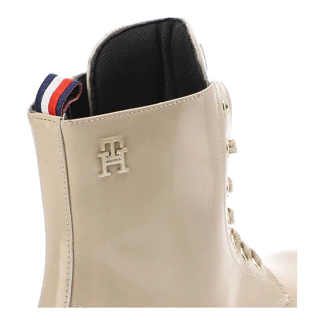Členkové Topánky Tommy Hilfiger - T4A5-32411-1453500-Lace-Up Bootie Beige 500