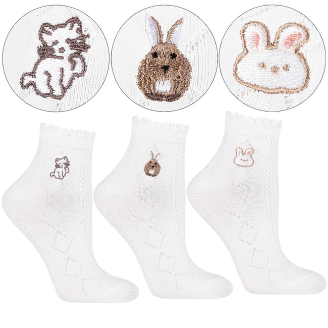 Ponožky MORAJ 3 Pary - CSL200-146 White