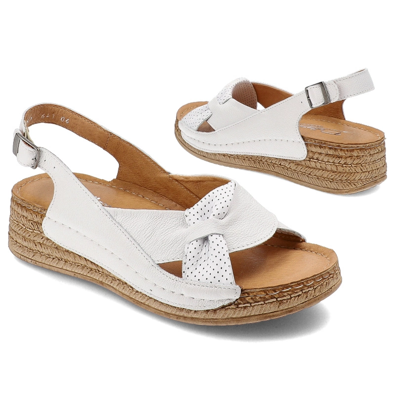 Sandále Pollonus - 5-1641-006 Biały Verona