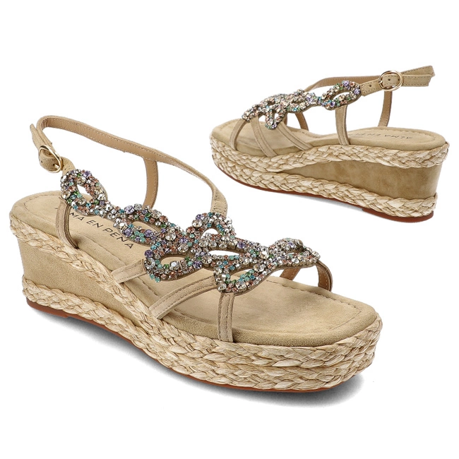 Sandále Alma en Pena - V241010 Suede Sand