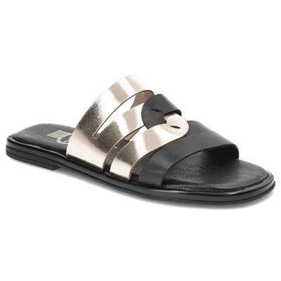 Šľapky Lemar - 40318 Bf.Czarny+Bf.Złoto