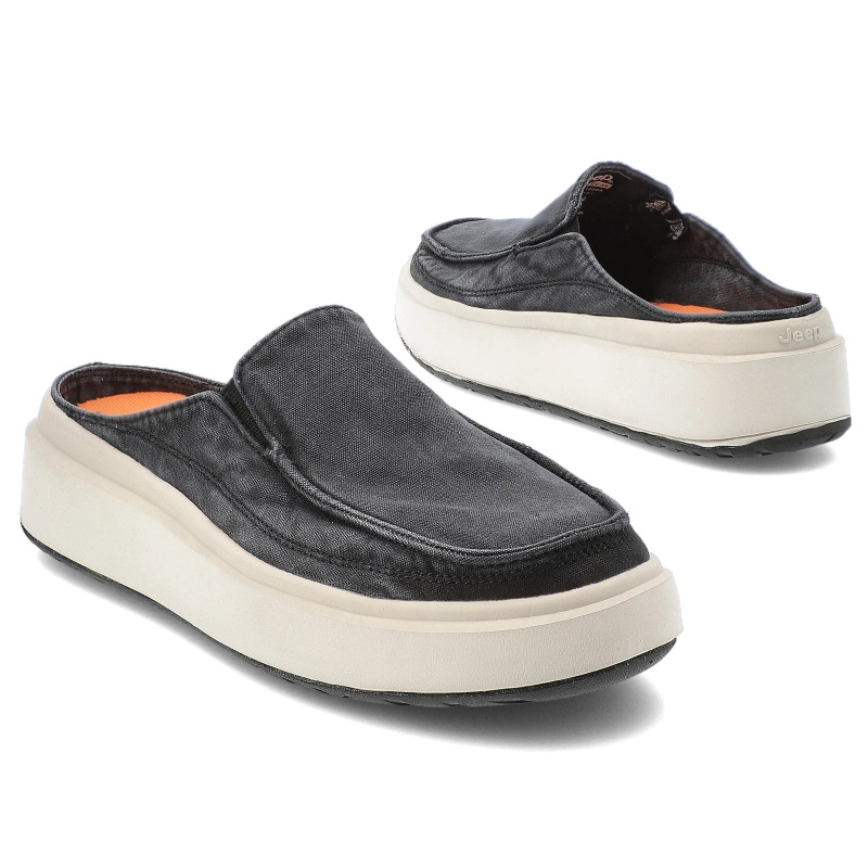 Šľapky JEEP - Nature Sabot JL51502A 062 Black