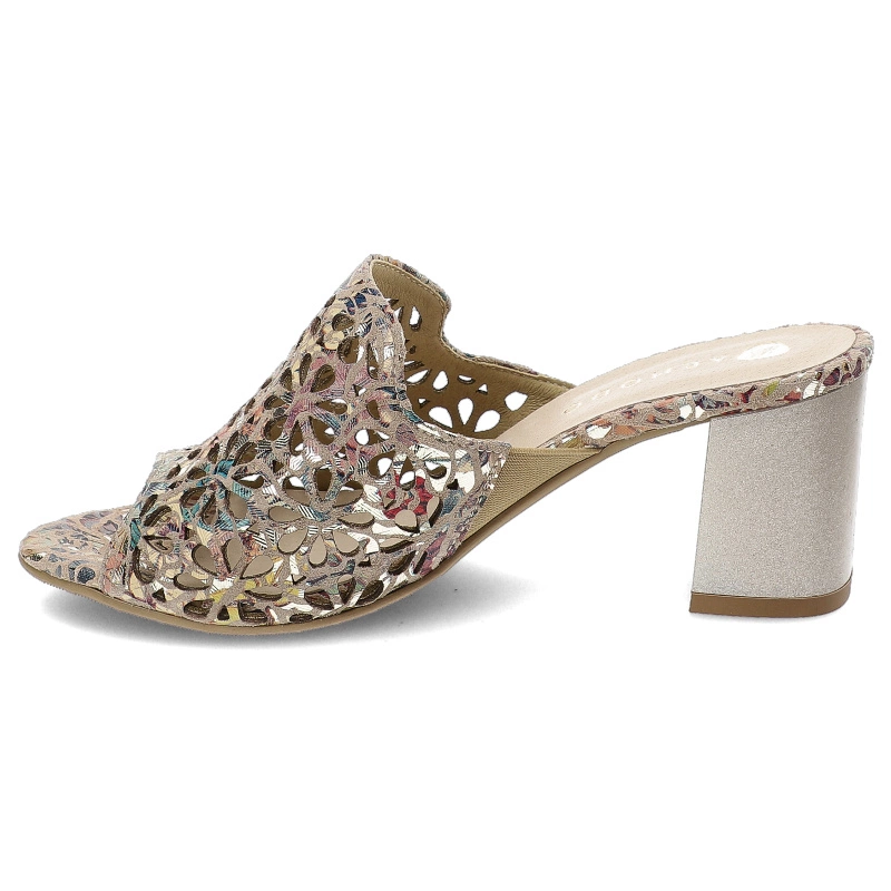 Šľapky Armodo - 0446 Beż/Kwiaty 1204