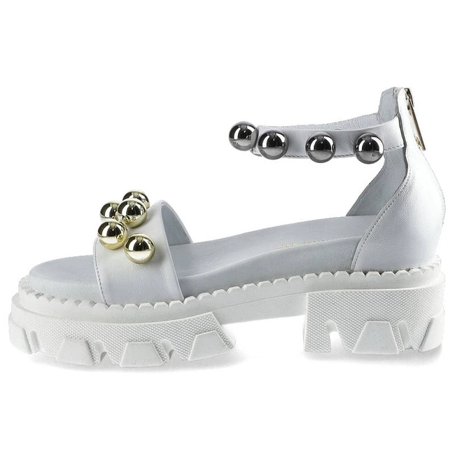 Sandále Carinii - B7226_-L46-000-000-E49 Biały