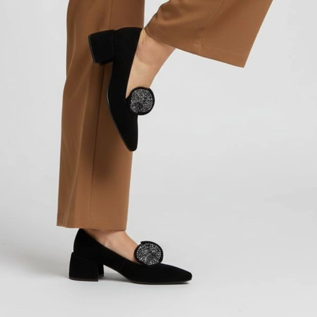 Lodičky S.BARSKI - MR52-181 Black/Silver