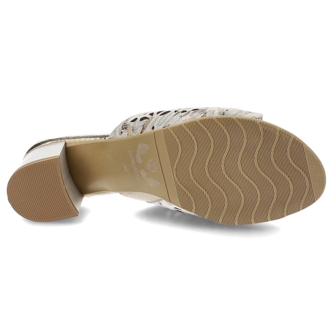 Šľapky Armodo - 0445 Beż/Złoty 7261 MBP