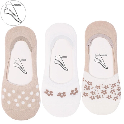 Baleríny MORAJ 3 Pary - CDB200-398 Mix Kolor