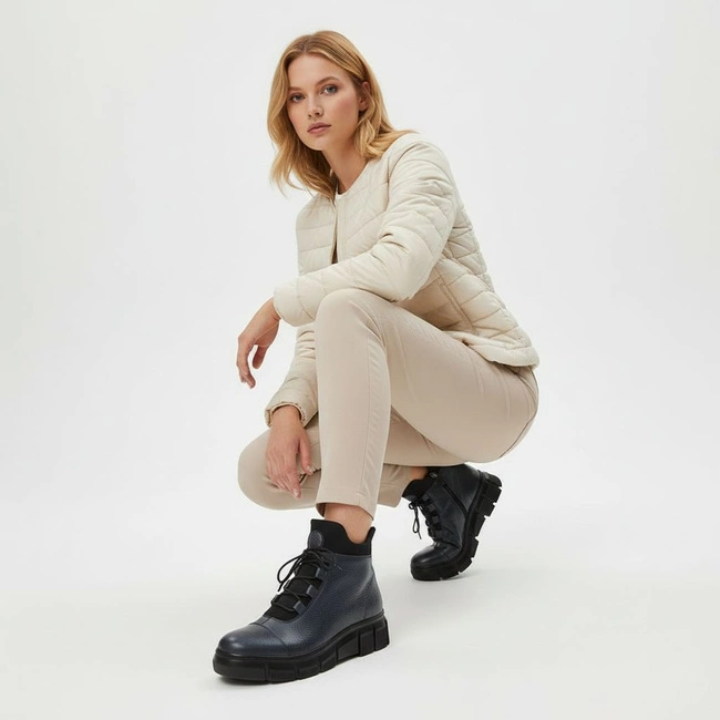 Šnúrovacie Členkové Topánky Armodo - 1519 Granatowy 3113