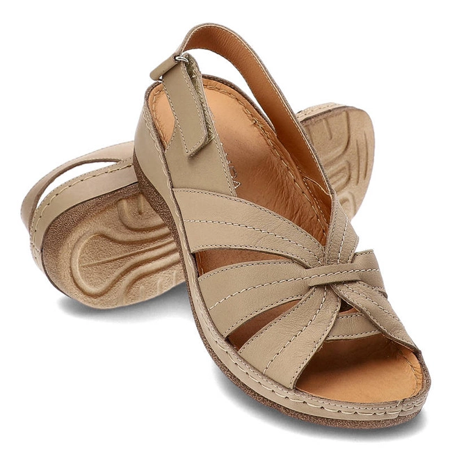 Sandále Kampa - K490 Beżowy 454