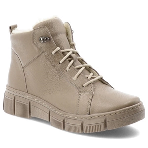 Šnúrovacie Členkové Topánky WASAK - 0699 Latte Groszek/Wełna