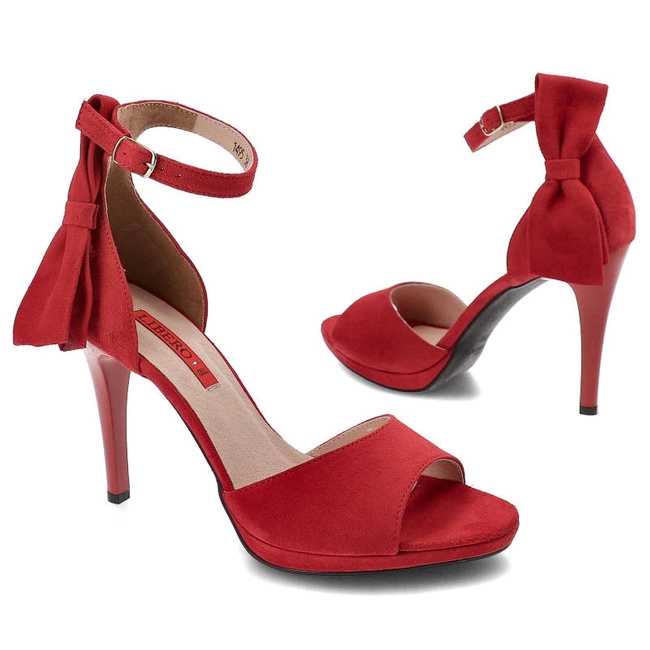 Sandále Libero - 1495 Czerwony 158