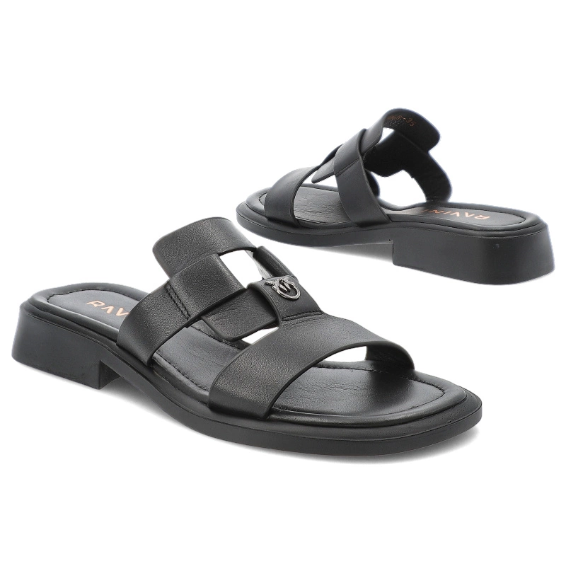 Klapki RAVINI - 149.3868 Czarny 35TSYH