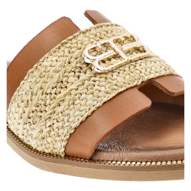 Šľapky ARMODO - 40426 Bf.Brąz+Plec.Słomka+Zł