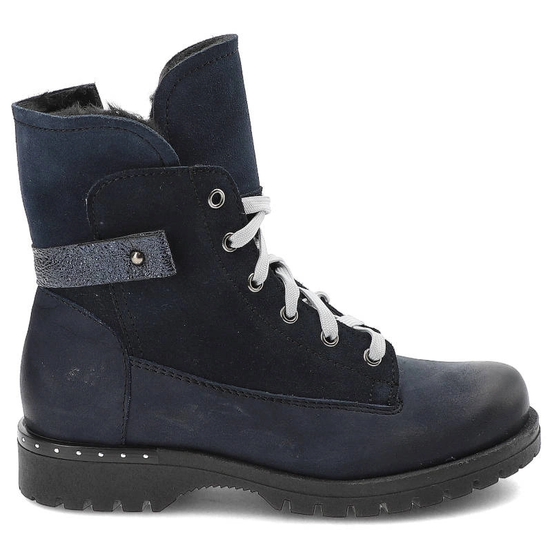 Členkové Topánky Pollonus - 5-0816-002 Granatowy Samuel/Welur