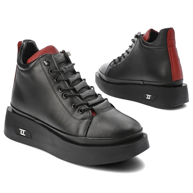 Členkové Topánky Artiker - 55C0817 Czarny/Czerwony