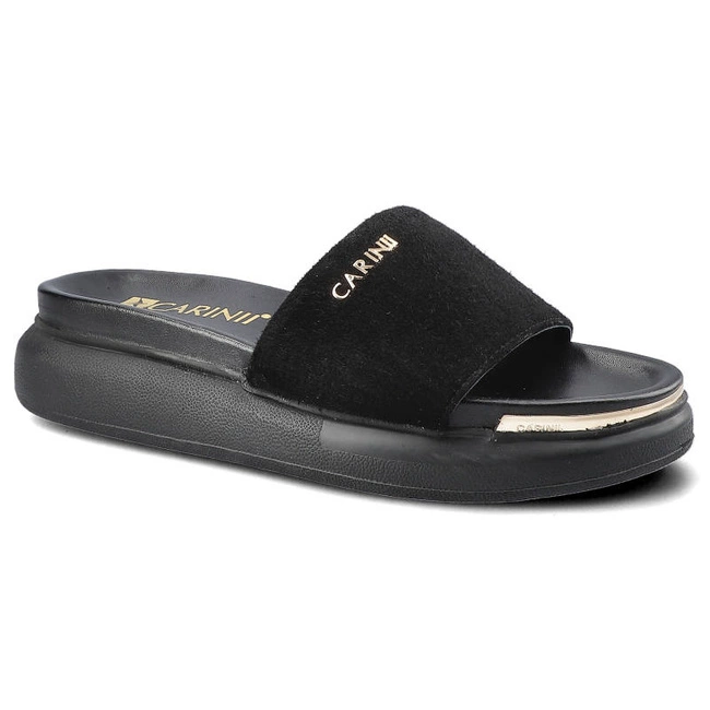 Šľapky Carinii - B7235_-063-000-000-E48 Czarny