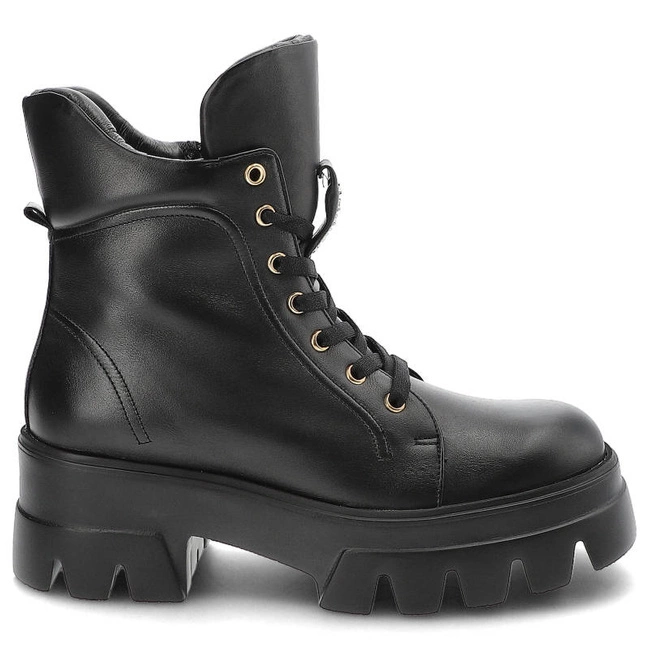 Šnúrovacie Členkové Topánky Karino - 4459/076-F Czarny/Lico