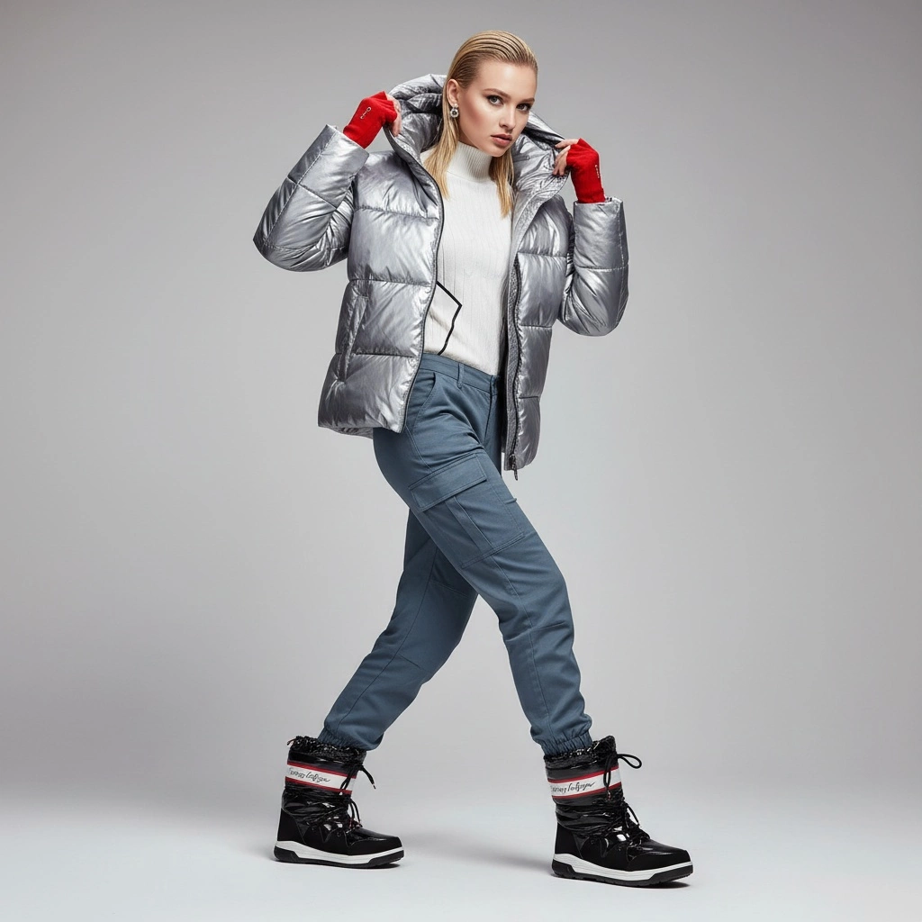 Snehule Tommy Hilfiger - T3A6-32436-1485999-Snow Boot Black 999