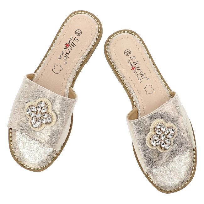Šľapky S.BARSKI - KV51-087 Lt.Gold