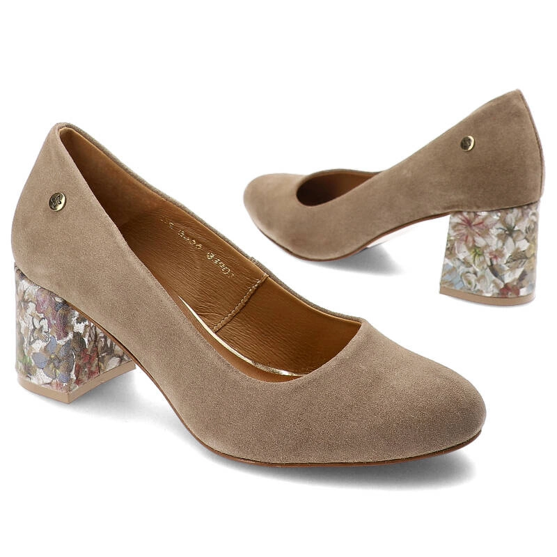 Lodičky Maciejka - 3356S-04/00-1 Beż+Kwiaty