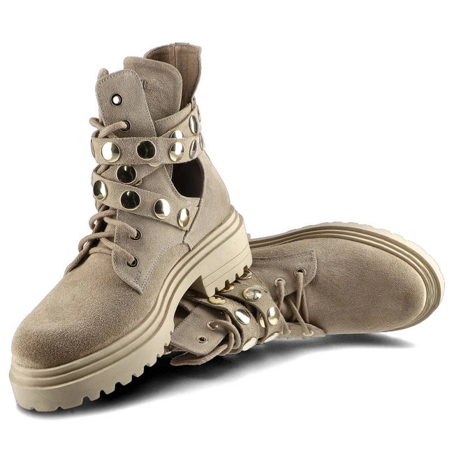 Členkové Topánky Carinii - B7004_-O17-000-000-E23 Beż