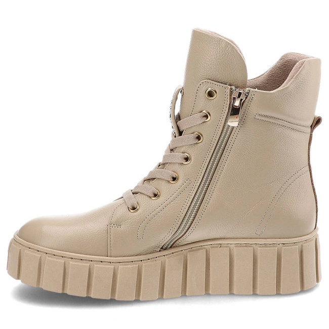 Šnúrovacie Členkové Topánky Karino - 4452/001-F Beż/Lico