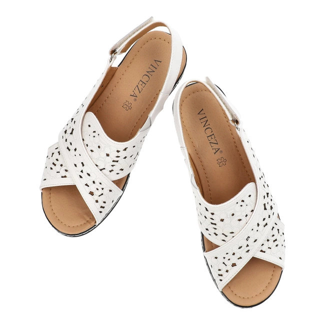 Sandále Vinceza - 66636 WH Biały