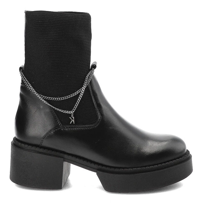 Šnúrovacie Členkové Topánky Karino -  4402/076-F Czarny/Lico