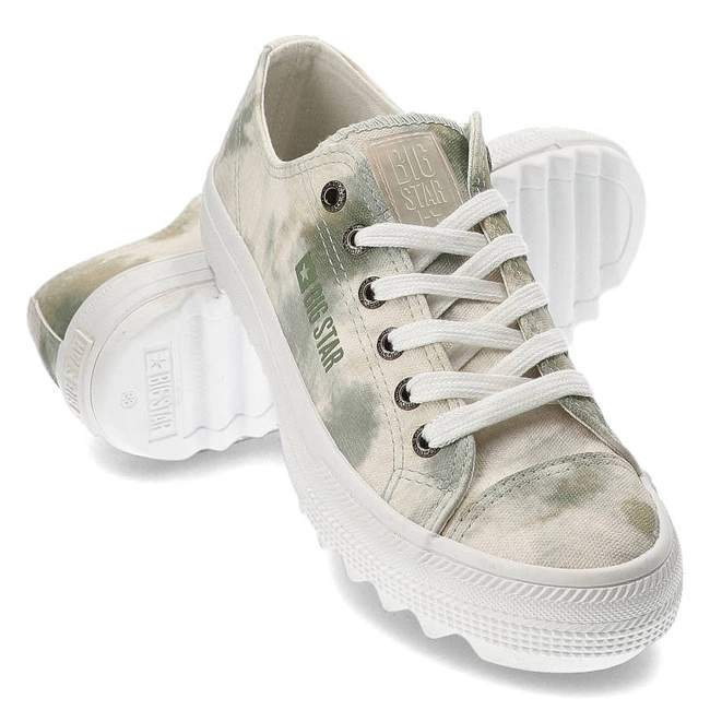 Plátenky Big Star - LL274043 Biały/Oliwka