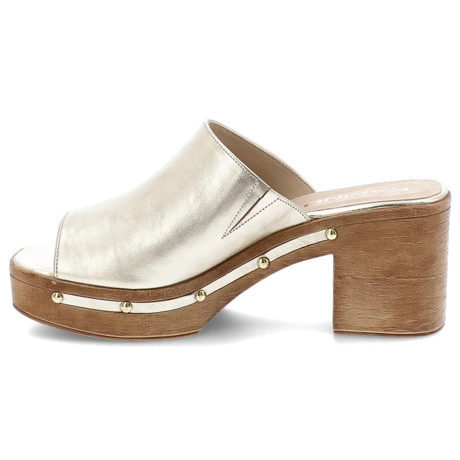 Šľapky KARINO - 5093/074-P Złoty/Lico