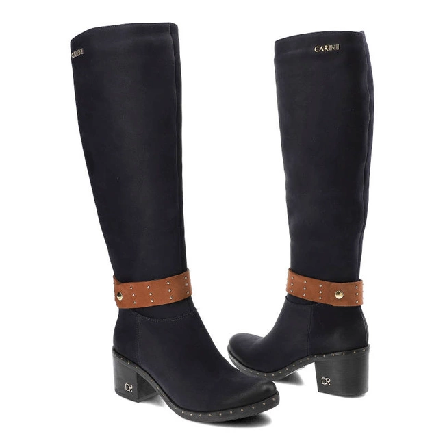 Čižmy Carinii - B4602_K59-793-POL-861 Granat