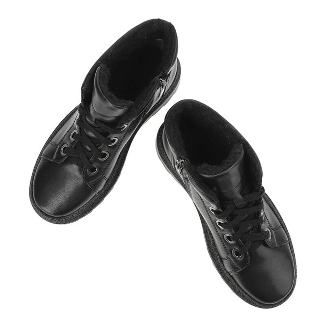 Šnúrovacie Členkové Topánky Armodo - 1175 Czarny K1