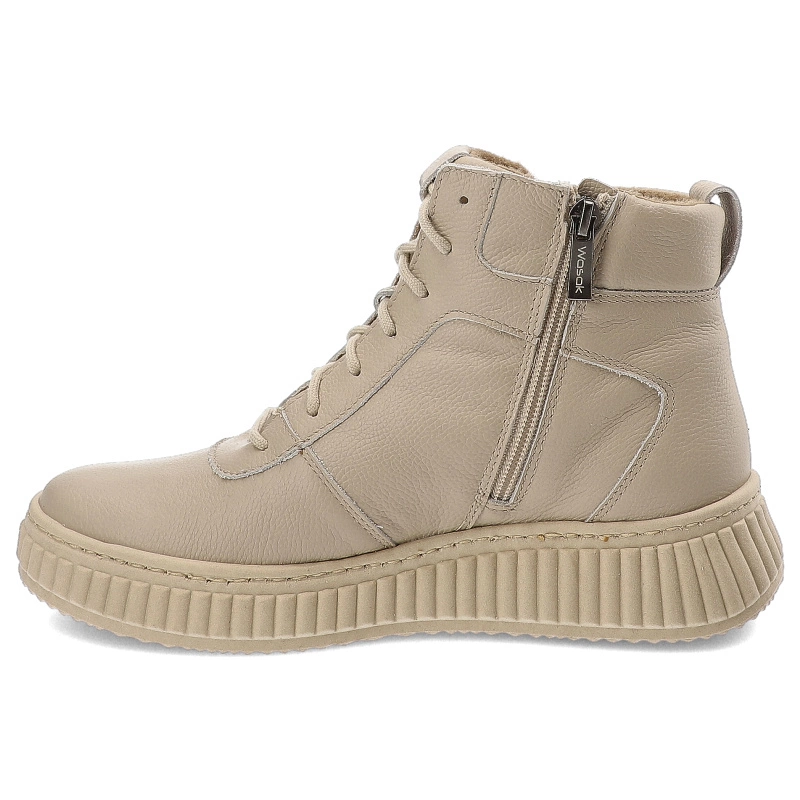 Šnúrovacie Členkové Topánky Wasak - 0725 Ecru Groszek