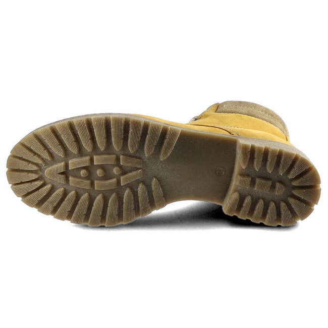 Členkové Topánky Pollonus - 5-0739-013 Żółty Nubuk/Beż Welur