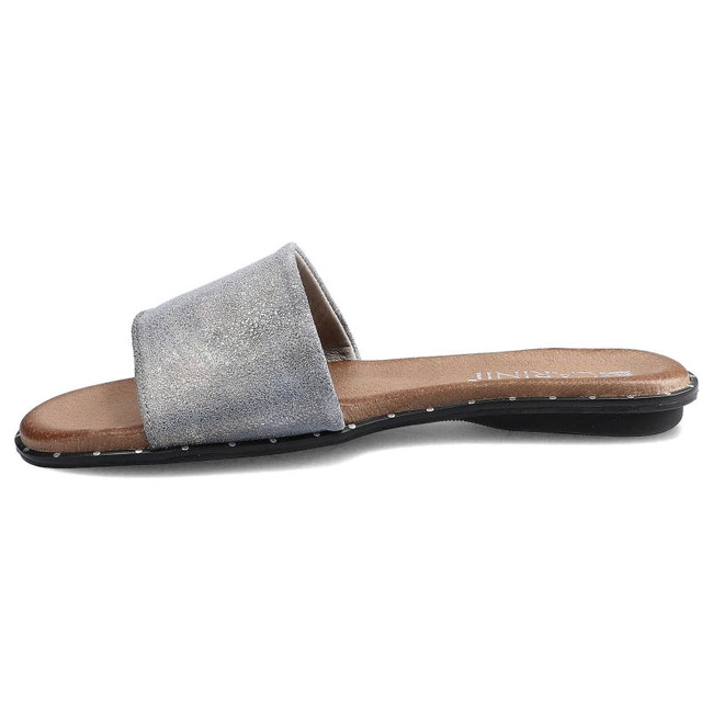 Šľapky Carinii - S4472_-330-080-000-971 Szary/Srebro