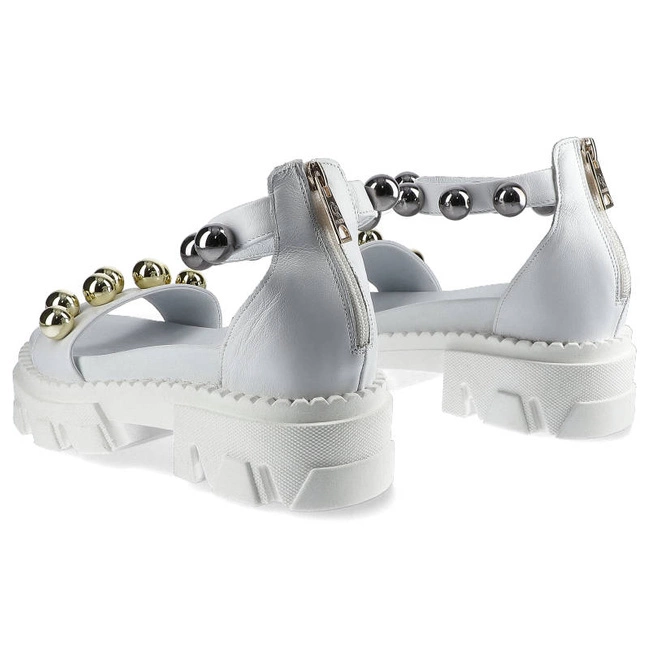 Sandále Carinii - B7226_-L46-000-000-E49 Biały