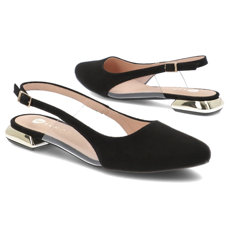 Sandále ARMODO - 879 Czarny Zamsz