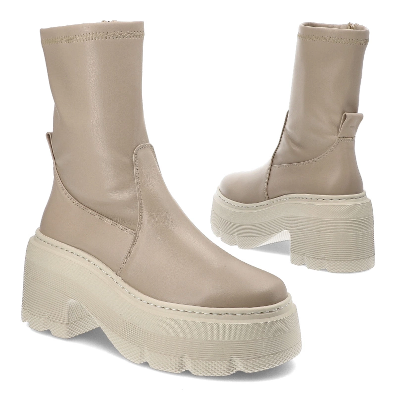 Členkové Topánky Karino - 5505/001-F Beż/Lico