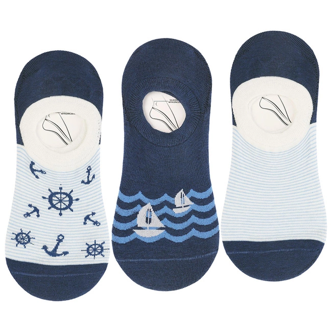 Baleríny MORAJ 3 Pary - CDM200-209 Mix Kolor