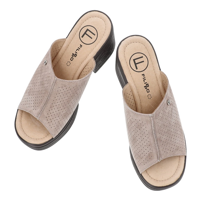 Šľapky FILIPPO - DK6814/25 BE Beżowy