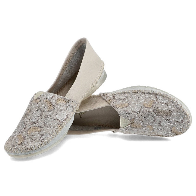 Baleríny Maciejka - 01930-81/00-0 Beż/Gad Złoty